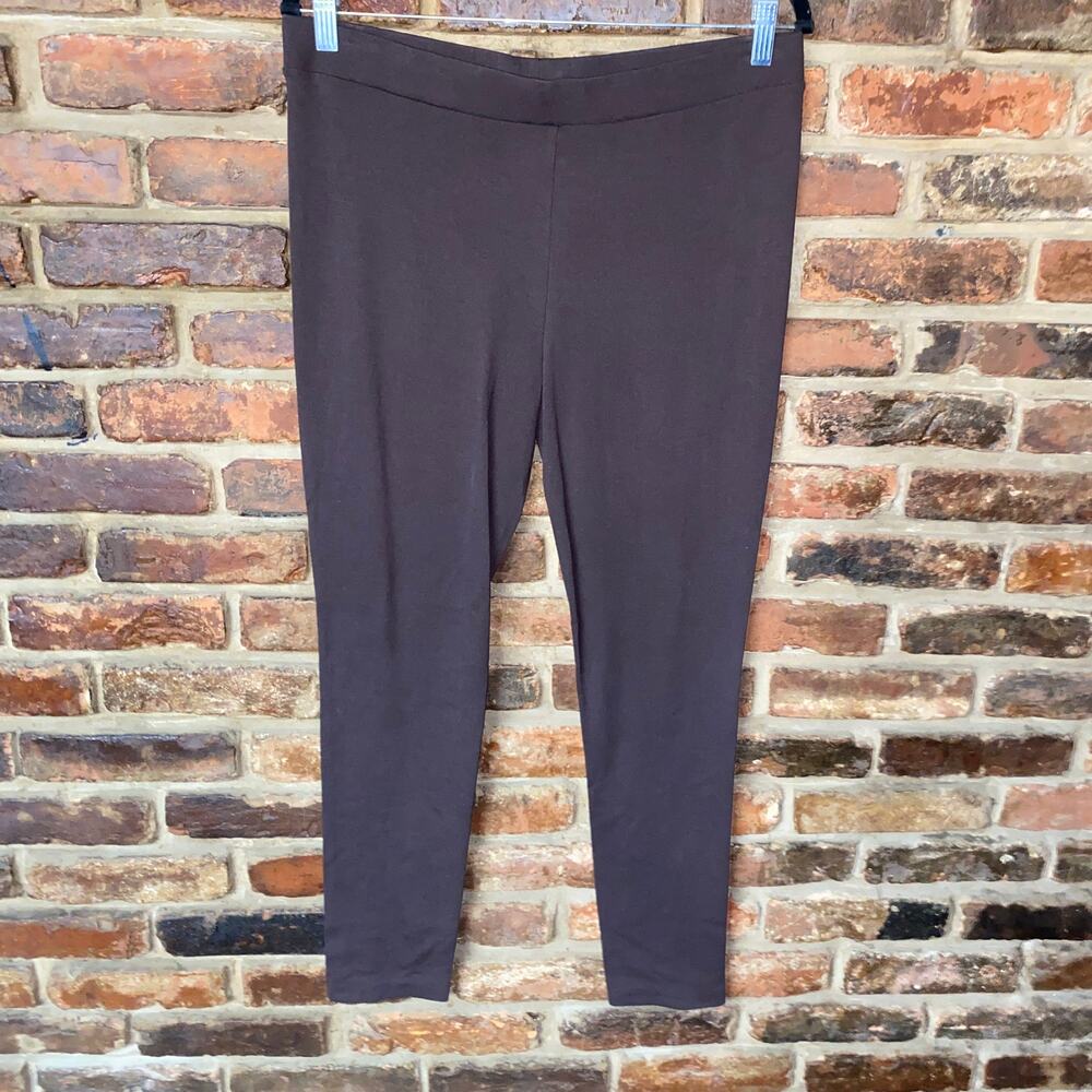 Philosophy Solid Brown Pull-On High Rise Knit Leggings Women's Size Large